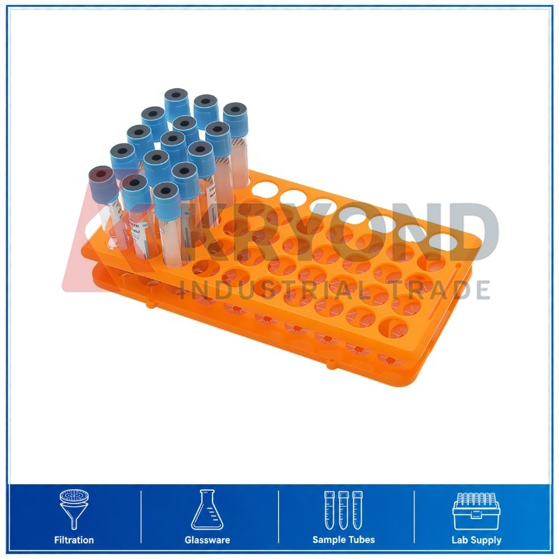 Centrifuge Tube Rack - Rak Tabung Sentrifugal Plastik Oranye 5mL