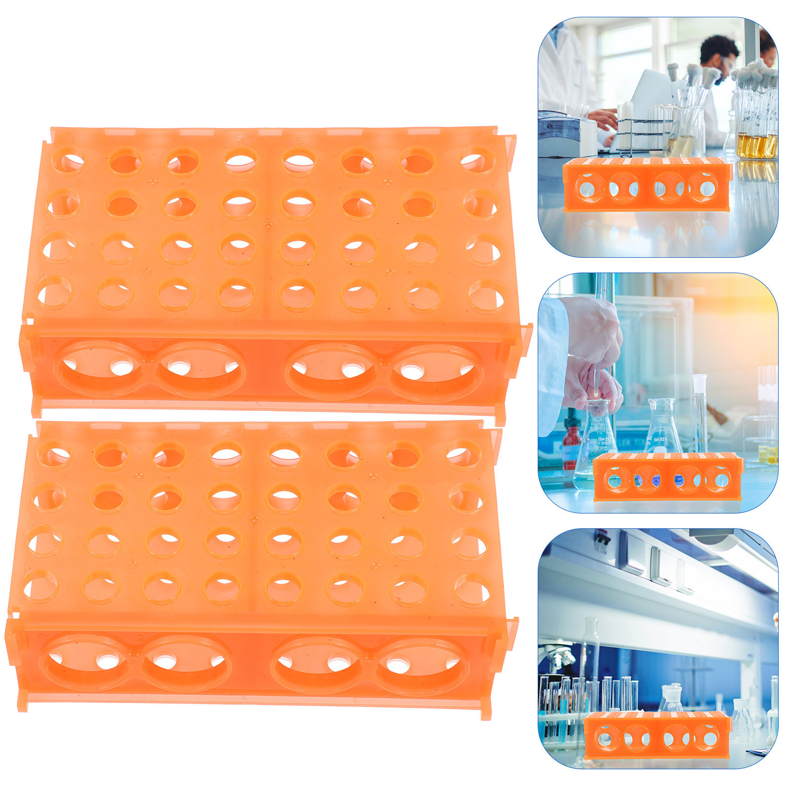 Centrifuge Tube Rack - 2Pcs Rak Tabung Sentrifugal Plastik Tahan