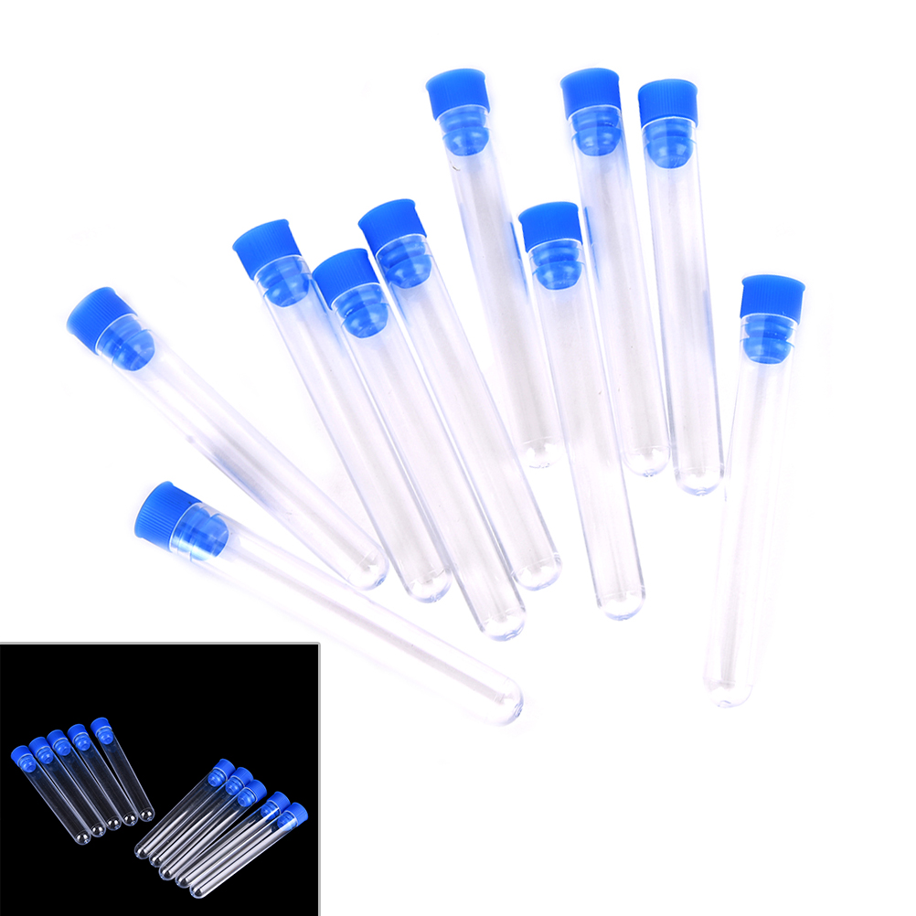 Centrifuge Tube Rack - 10 buah tabung uji plastik bening