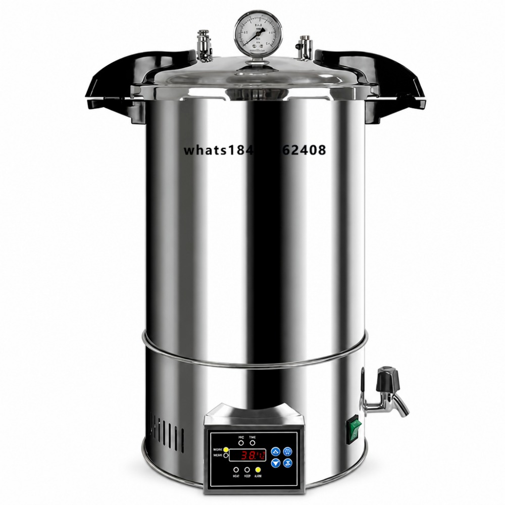 Medical Laboratory - Sterilisator Uap Digital 24L, Pembukaan Cepat,